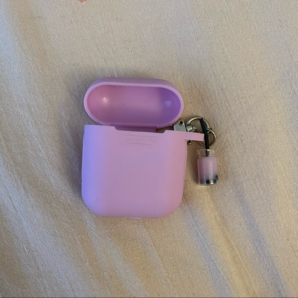 purple boba airpods case
